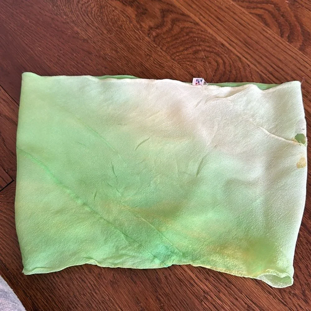 Vintage 60s Echo light green hombre‎ infinity silk neck scarf